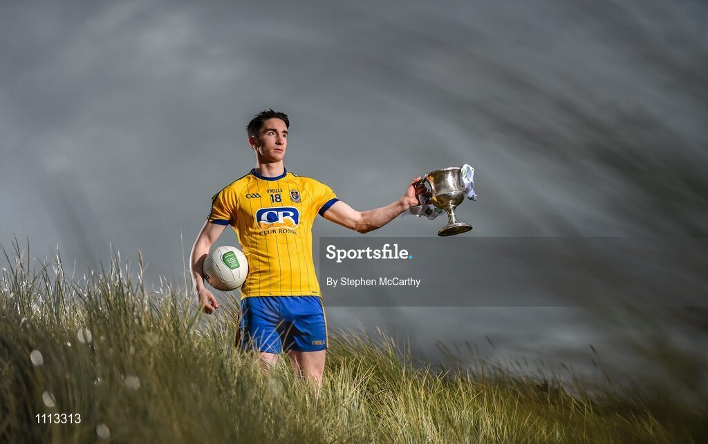16 February 2016; In attendance at the launch of the 2016 EirGrid GAA Football U21 All-Ireland Championship launch today is U21 Roscommon footballer Cathal Compton. Dollymount Strand, Dublin. Picture credit: Stephen McCarthy / SPORTSFILE