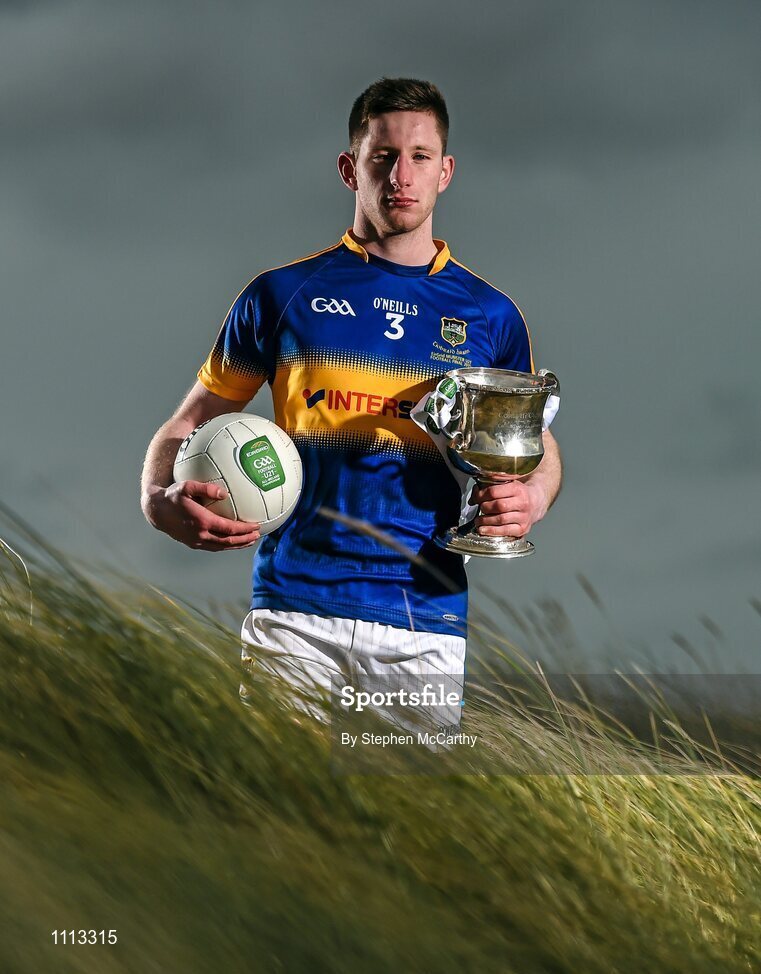 16 February 2016; In attendance at the launch of the 2016 EirGrid GAA Football U21 All-Ireland Championship launch today is U21 Tipperary footballer Jimmy Feehan. Dollymount Strand, Dublin. Picture credit: Stephen McCarthy / SPORTSFILE
