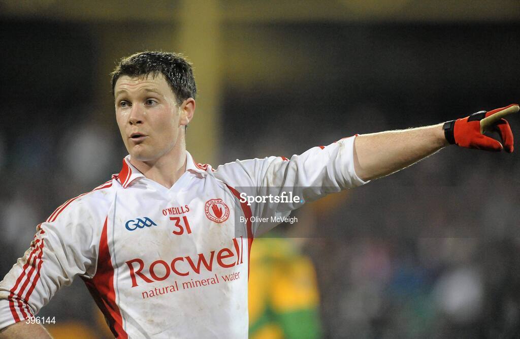 20 January 2010; Enda McGinley, Tyrone. Barrett Sports Lighting Dr. McKenna Cup, Group B, Donegal v Tyrone, MacCumhaill Park, Ballybofey, Co. Donegal. Picture credit: Oliver McVeigh / SPORTSFILE