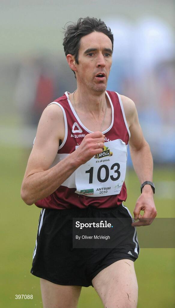 23 January 2010; Paddy Daly, Mullingar Harriers, in action during the Male Masters race. Antrim IAAF International Cross Country, Greenmount Campus, Belfast, Co. Antrim. Picture credit: Oliver McVeigh / SPORTSFILE