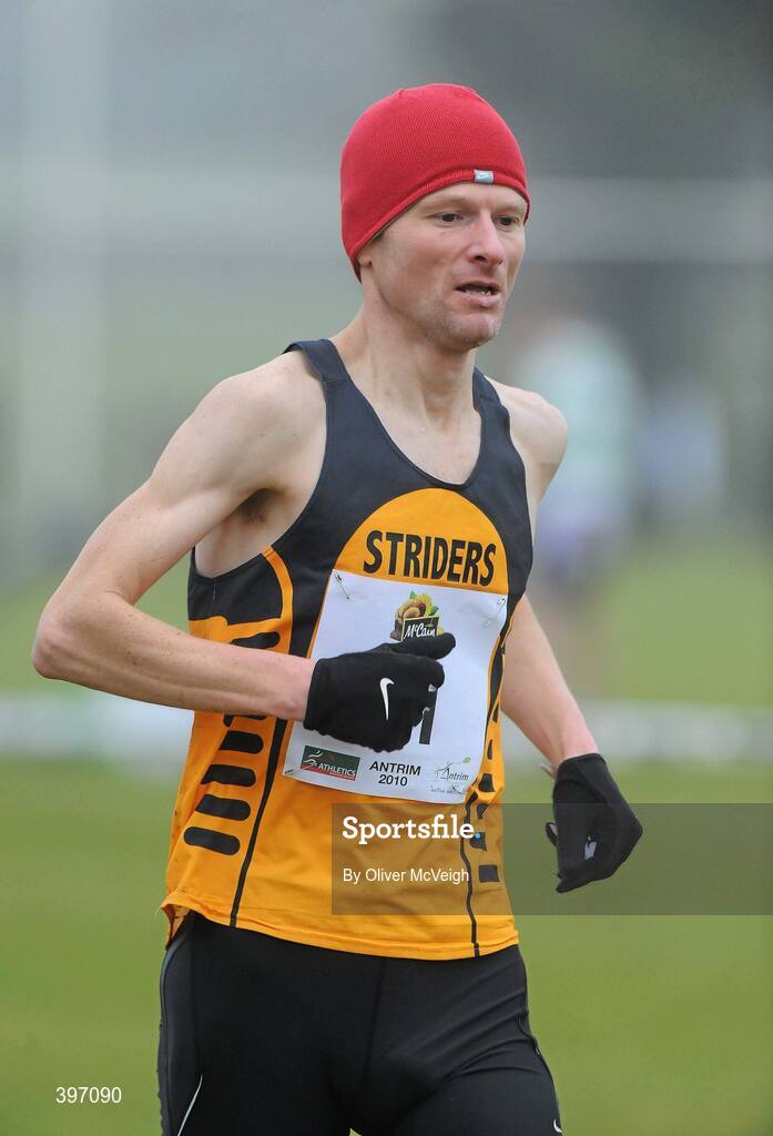 23 January 2010; Dave Morewood, Annadale Striders, in action during the Male Masters race. Antrim IAAF International Cross Country, Greenmount Campus, Belfast, Co. Antrim. Picture credit: Oliver McVeigh / SPORTSFILE