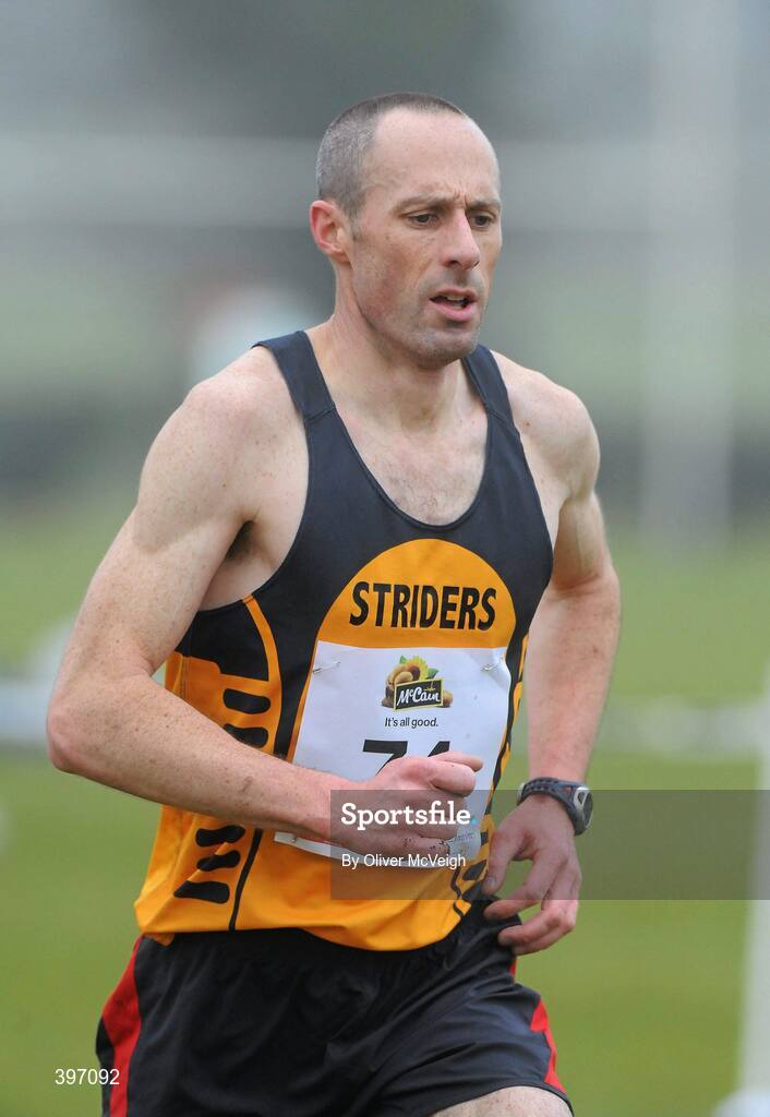 23 January 2010; Paul Carroll, Annadale Striders, in action during the Male Masters race. Antrim IAAF International Cross Country, Greenmount Campus, Belfast, Co. Antrim. Picture credit: Oliver McVeigh / SPORTSFILE