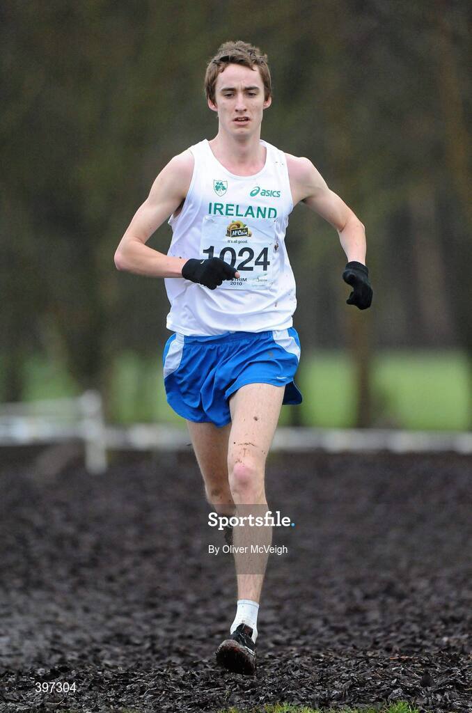 23 January 2010; Ryan Creech, Leevale AC, Ireland, in action during the IAAF Junior Mens race, Antrim IAAF International Cross Country. Greenmount Campus, Belfast, Co. Antrim. Picture credit: Oliver McVeigh / SPORTSFILE