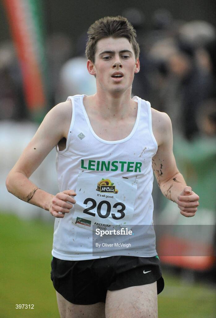 23 January 2010; Sam Mealy, Leinster, in action during the IAAF Junior Mens race, Antrim IAAF International Cross Country. Greenmount Campus, Belfast, Co. Antrim. Picture credit: Oliver McVeigh / SPORTSFILE