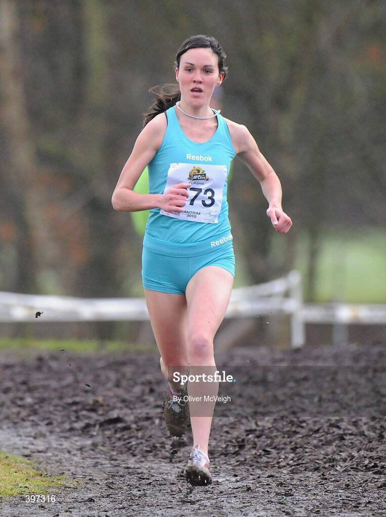 23 January 2010; Mary Cullen, Ireland, in action during the Senior Womens race, Antrim IAAF International Cross Country. Greenmount Campus, Belfast, Co. Antrim. Picture credit: Oliver McVeigh / SPORTSFILE