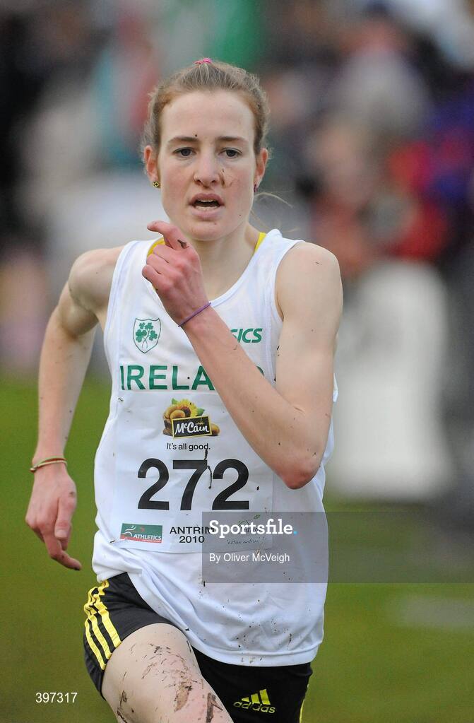 23 January 2010; Fionnuala Britton, Ireland, in action during the Senior Womens race, Antrim IAAF International Cross Country. Greenmount Campus, Belfast, Co. Antrim. Picture credit: Oliver McVeigh / SPORTSFILE
