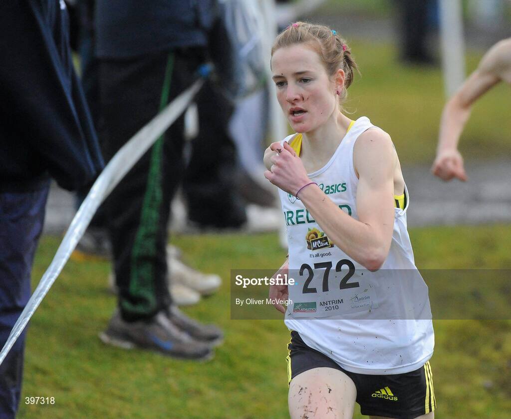 23 January 2010; Fionnuala Britton, Ireland, in action during the Senior Womens race, Antrim IAAF International Cross Country. Greenmount Campus, Belfast, Co. Antrim. Picture credit: Oliver McVeigh / SPORTSFILE