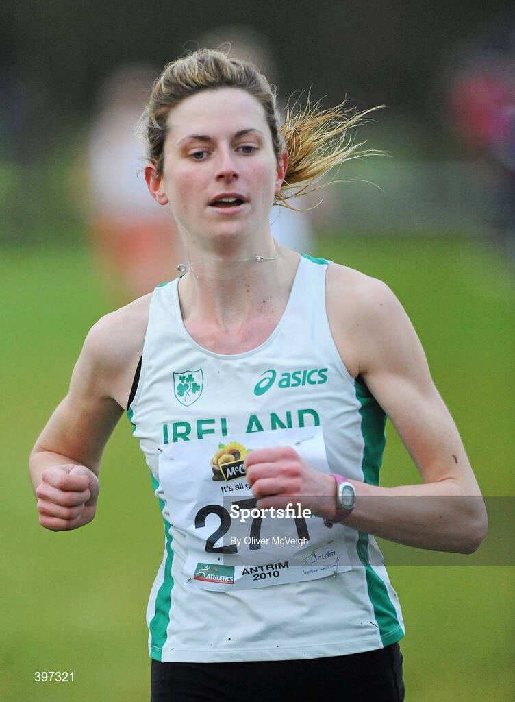 23 January 2010; Deirdre Byrne, Ireland, in action during the Senior Womens race, Antrim IAAF International Cross Country. Greenmount Campus, Belfast, Co. Antrim. Picture credit: Oliver McVeigh / SPORTSFILE