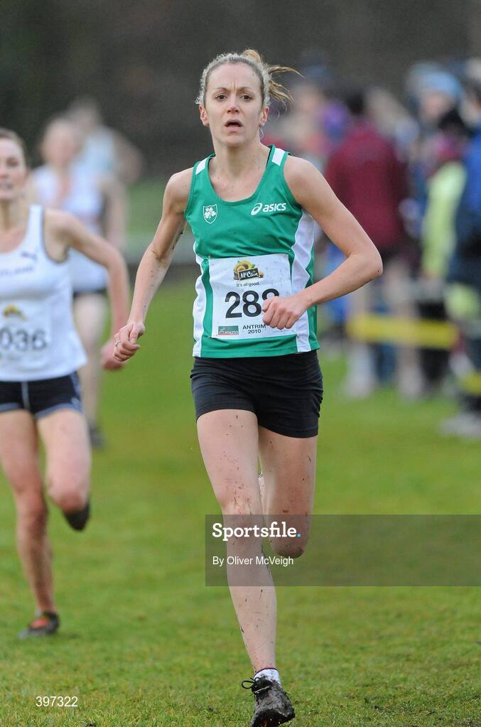23 January 2010; Hazel Murphy, Dundrum South Dublin AC, in action during the Senior Womens race, Antrim IAAF International Cross Country. Greenmount Campus, Belfast, Co. Antrim. Picture credit: Oliver McVeigh / SPORTSFILE