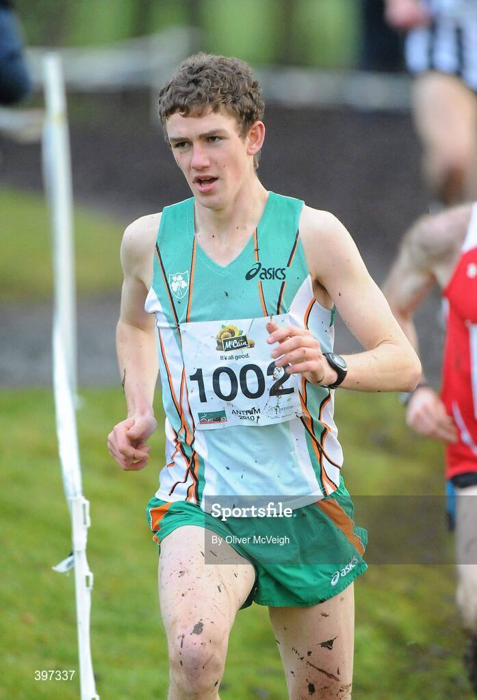 23 January 2010; Michael Mulhare, North Laois AC, in action during the Senior Mens race, Antrim IAAF International Cross Country. Greenmount Campus, Belfast, Co. Antrim. Picture credit: Oliver McVeigh / SPORTSFILE
