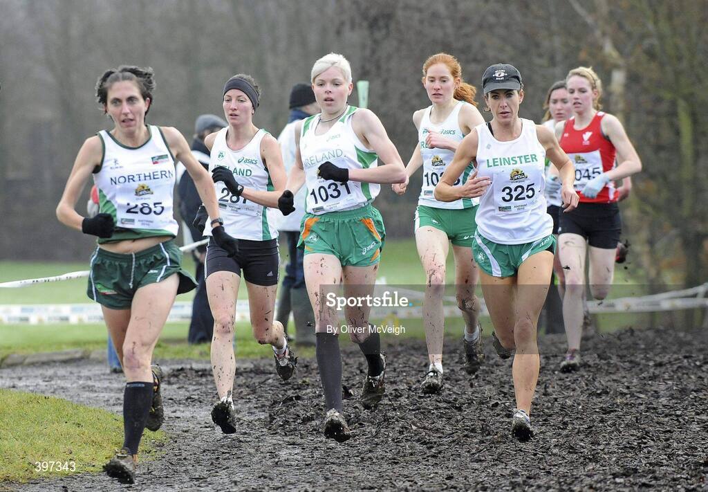 23 January 2010; Competitors in action during the Senior Women's race, Antrim IAAF International Cross Country. Greenmount Campus, Belfast, Co. Antrim. Picture credit: Oliver McVeigh / SPORTSFILE