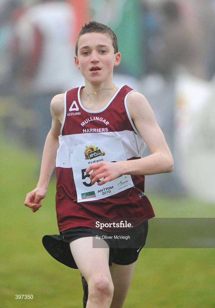 23 January 2010; Jack Reid, Mullingar Harriers AC, in action during the Under 13 Boys race, Antrim IAAF International Cross Country. Greenmount Campus, Belfast, Co. Antrim. Picture credit: Oliver McVeigh / SPORTSFILE