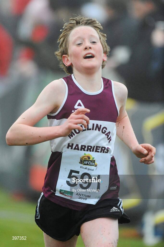 23 January 2010; Glen Gaffney, Mullingar Harriers AC, in action during the Under 13 Boys race, Antrim IAAF International Cross Country. Greenmount Campus, Belfast, Co. Antrim. Picture credit: Oliver McVeigh / SPORTSFILE
