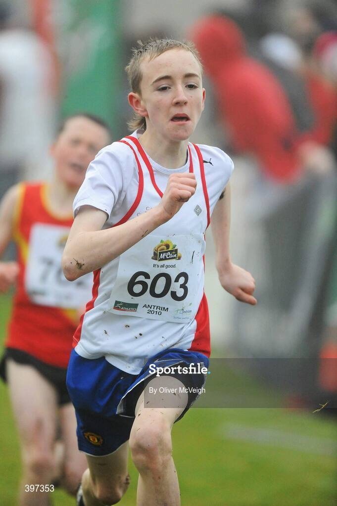 23 January 2010; William Crowe, North Sligo AC, in action during the Under 13 Boys race, Antrim IAAF International Cross Country. Greenmount Campus, Belfast, Co. Antrim. Picture credit: Oliver McVeigh / SPORTSFILE