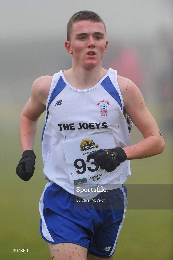 23 January 2010; Jake McDonald, St Josephs CBS Drogheda, in action during the Under 17 Boys race, Antrim IAAF International Cross Country. Greenmount Campus, Belfast, Co. Antrim. Picture credit: Oliver McVeigh / SPORTSFILE
