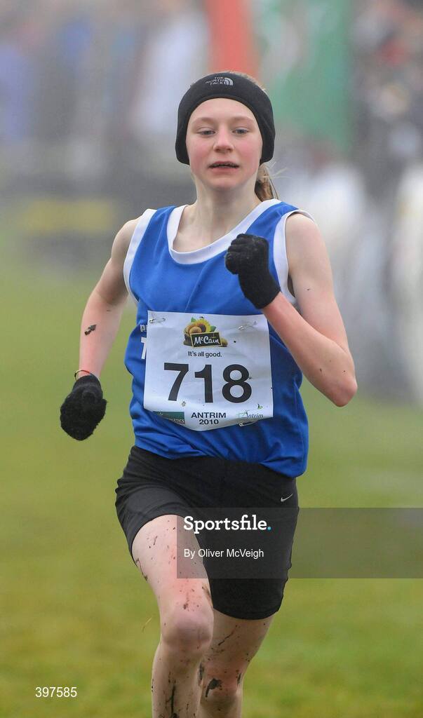 23 January 2010; Megan Morrissey, Thomastown AC, in action during the Under 15 Girls Race. Antrim IAAF International Cross Country. Greenmount Campus, Belfast, Co. Antrim. Picture credit: Oliver McVeigh / SPORTSFILE