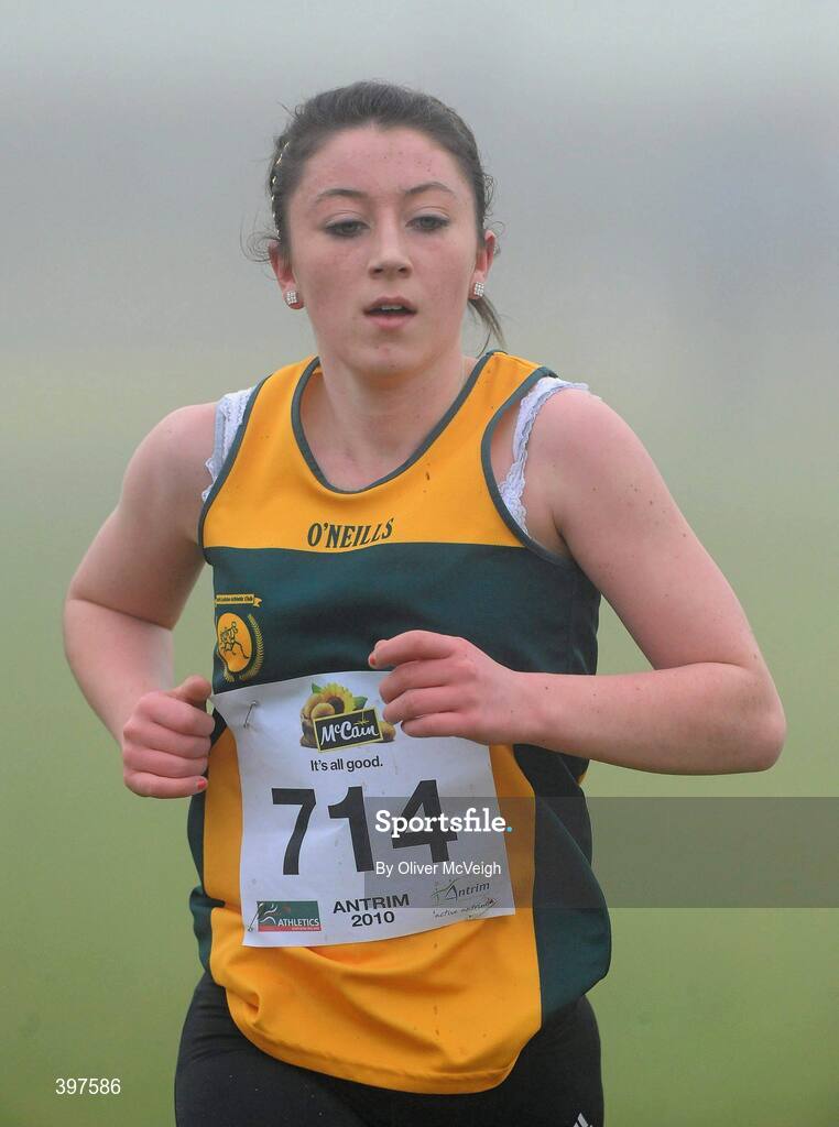 23 January 2010; Louise Mulvaney, North Leitrim AC, in action during the Under 15 Girls Race. Antrim IAAF International Cross Country. Greenmount Campus, Belfast, Co. Antrim. Picture credit: Oliver McVeigh / SPORTSFILE