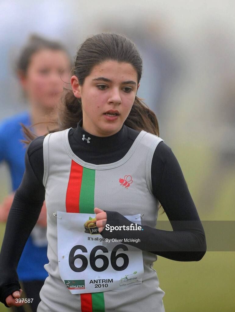 23 January 2010; Francesca Brown, City of Lisburn AC, in action during the Under 15 Girls Race. Antrim IAAF International Cross Country. Greenmount Campus, Belfast, Co. Antrim. Picture credit: Oliver McVeigh / SPORTSFILE