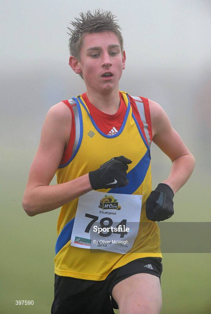 23 January 2010; Glen Willis, North Down AC, in action during the Under 15 Boys Race. Antrim IAAF International Cross Country. Greenmount Campus, Belfast, Co. Antrim. Picture credit: Oliver McVeigh / SPORTSFILE