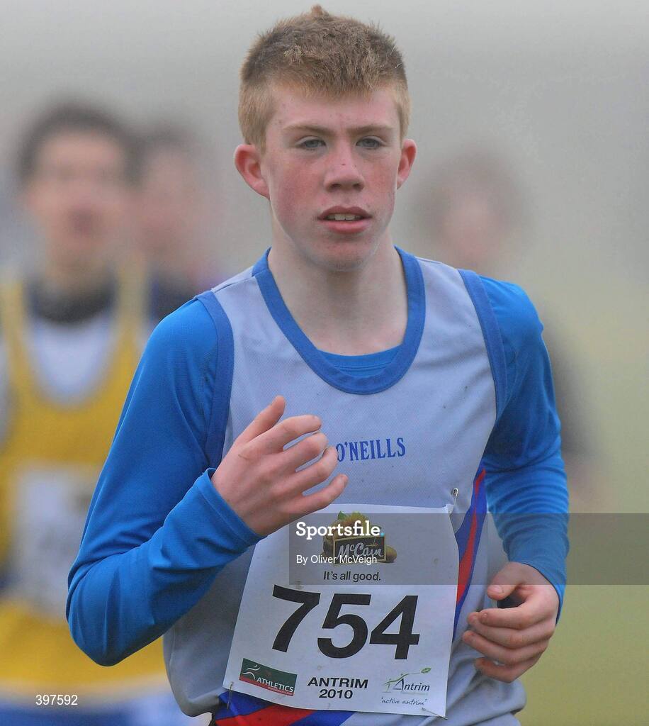 23 January 2010; Brian Conway, Dundrum South Dublin AC, in action during the Under 15 Boys Race. Antrim IAAF International Cross Country. Greenmount Campus, Belfast, Co. Antrim. Picture credit: Oliver McVeigh / SPORTSFILE