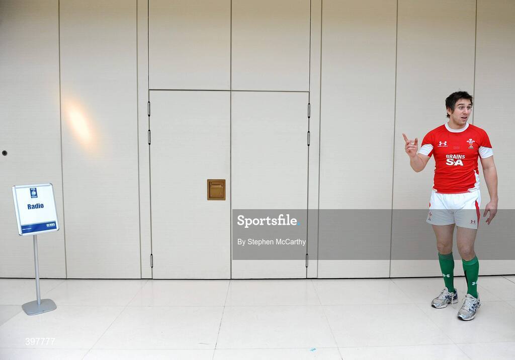 27 January 2010; Wales captain Ryan Jones at the RBS Six Nations Rugby Championship launch. The Hurlingham Club, Ranelagh Gardens, London, England. Picture credit: Stephen McCarthy / SPORTSFILE