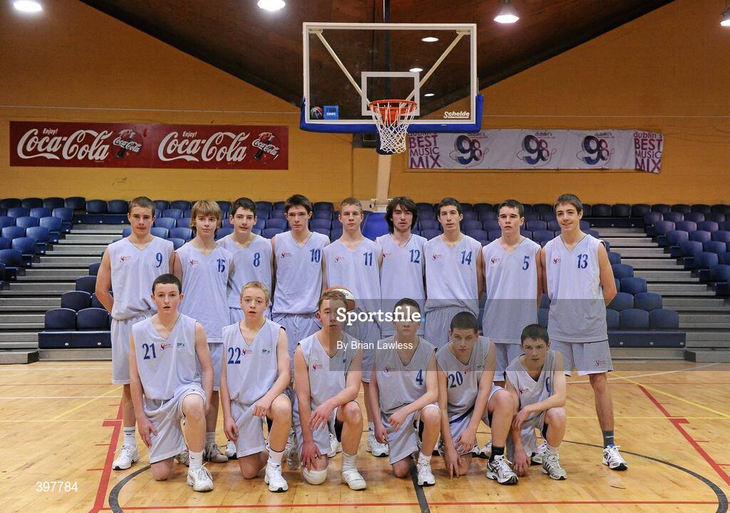 27 January 2010; The Pobailscoil Inbhear Sceine, Kerry, team. All-Ireland School Cup Finals 2010 - U16 Boys B Final, Patrician High School, Monaghan v Pobailscoil Inbhear Sceine, Kerry, National Basketball Arena, Tallaght, Dublin. Picture credit: Brian Lawless / SPORTSFILE