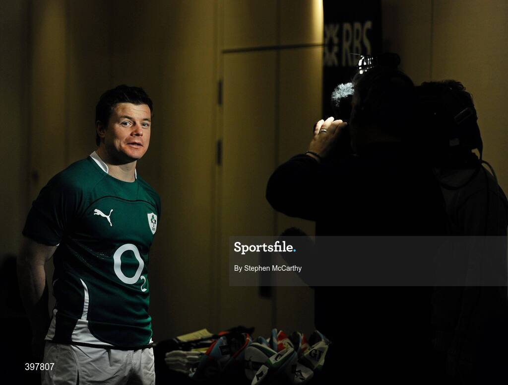 27 January 2010; Ireland captain Brian O'Driscoll during the RBS Six Nations Rugby Championship launch. The Hurlingham Club, Ranelagh Gardens, London, England. Picture credit: Stephen McCarthy / SPORTSFILE