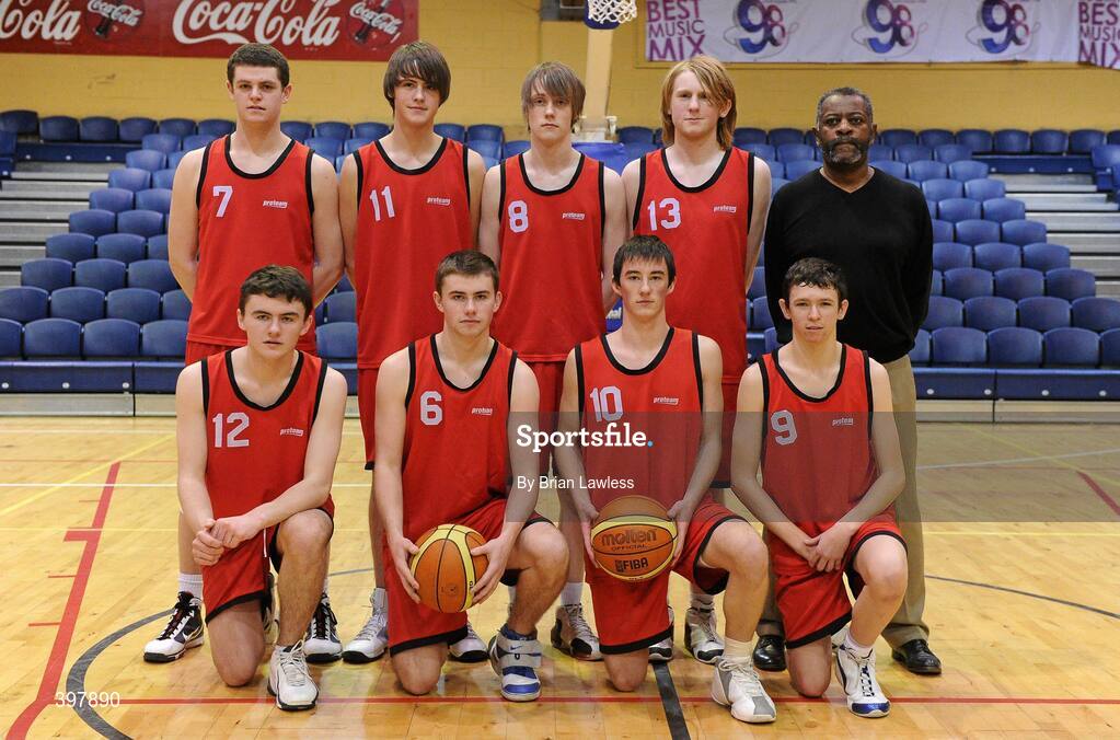 27 January 2010; The Chanel College, Dublin, team. All-Ireland School Cup Finals 2010 - U19 Boys B Final, St. Eunans, Letterkenny v Chanel College, Dublin, National Basketball Arena, Tallaght, Dublin. Picture credit: Brian Lawless / SPORTSFILE