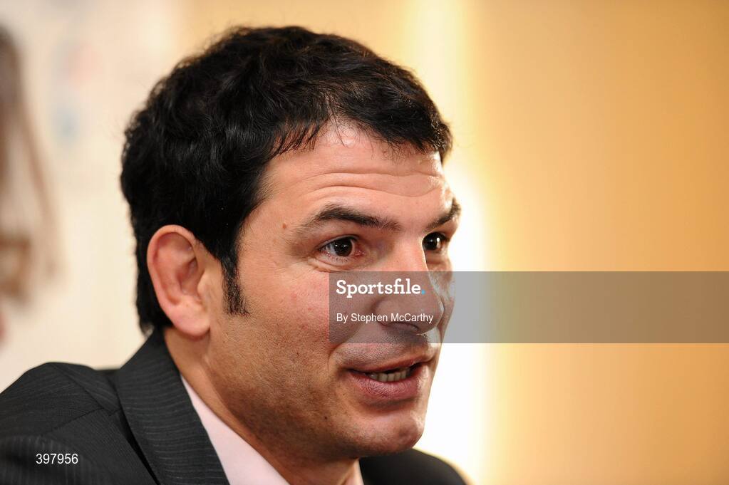 27 January 2010; France head coach Marc Lievremont at the RBS Six Nations Rugby Championship launch. The Hurlingham Club, Ranelagh Gardens, London, England. Picture credit: Stephen McCarthy / SPORTSFILE