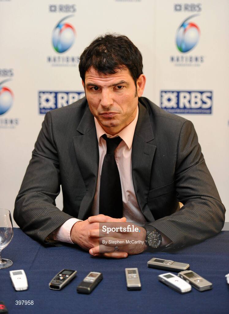 27 January 2010; France head coach Marc Lievremont at the RBS Six Nations Rugby Championship launch. The Hurlingham Club, Ranelagh Gardens, London, England. Picture credit: Stephen McCarthy / SPORTSFILE