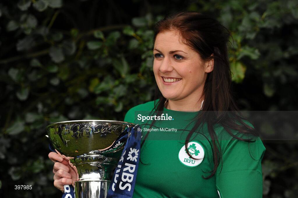 27 January 2010; Ireland captain Fiona Coughlan at the RBS Six Nations Rugby Championship launch. The Hurlingham Club, Ranelagh Gardens, London, England. Picture credit: Stephen McCarthy / SPORTSFILE
