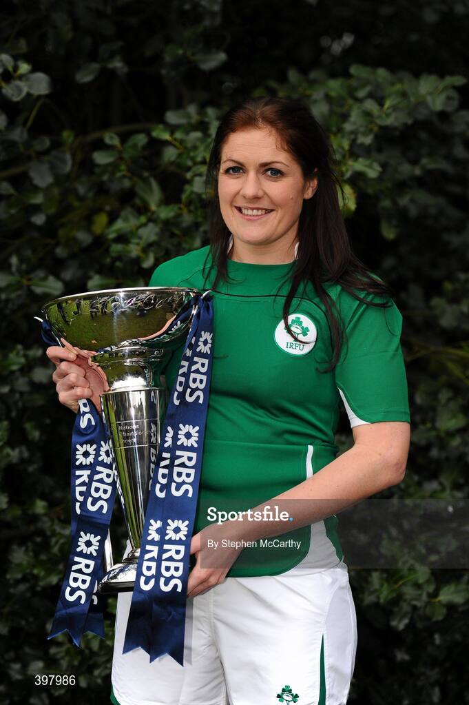 27 January 2010; Ireland captain Fiona Coughlan at the RBS Six Nations Rugby Championship launch. The Hurlingham Club, Ranelagh Gardens, London, England. Picture credit: Stephen McCarthy / SPORTSFILE
