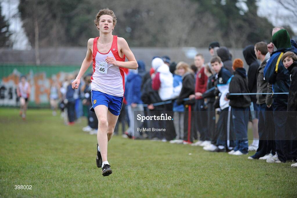 27 January 2010; Conor Turner, from St. Aidans Secondary School Santry, on his way to second place in the Boys Intermediate race at the DCU Invitational Cross Country competition. Dublin City University, Glasnevin, Dublin. Picture credit: Matt Browne / SPORTSFILE