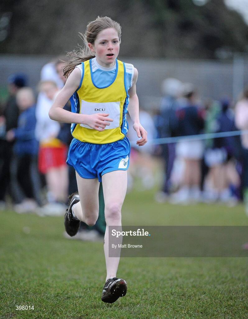 27 January 2010; Siofra Cleirigh Buttner, from Colaiste Iosagain Secondary School Stillorgan, Co. Dublin, on her way to winning the Giirls Intermediate race at the DCU Invitational Cross Country competition. Dublin City University, Glasnevin, Dublin. Picture credit: Matt Browne / SPORTSFILE