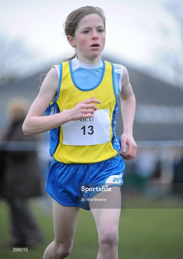 27 January 2010; Siofra Cleirigh Buttner, from Colaiste Iosagain Secondary School Stillorgan, Co. Dublin, on her way to winning the Giirls Intermediate race at the DCU Invitational Cross Country competition. Dublin City University, Glasnevin, Dublin. Picture credit: Matt Browne / SPORTSFILE