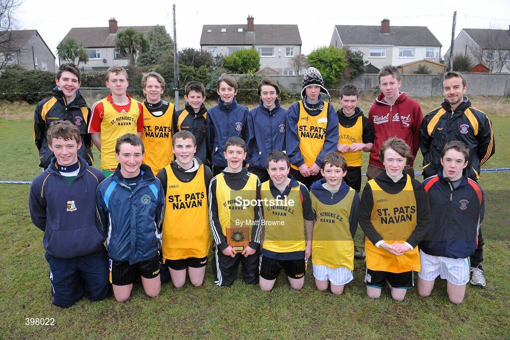 27 January 2010; The team from St Patrick's Secondary Schools, Navan, Co. Meath, at the DCU Invitational Cross Country competition. Dublin City University, Glasnevin, Dublin. Picture credit: Matt Browne / SPORTSFILE