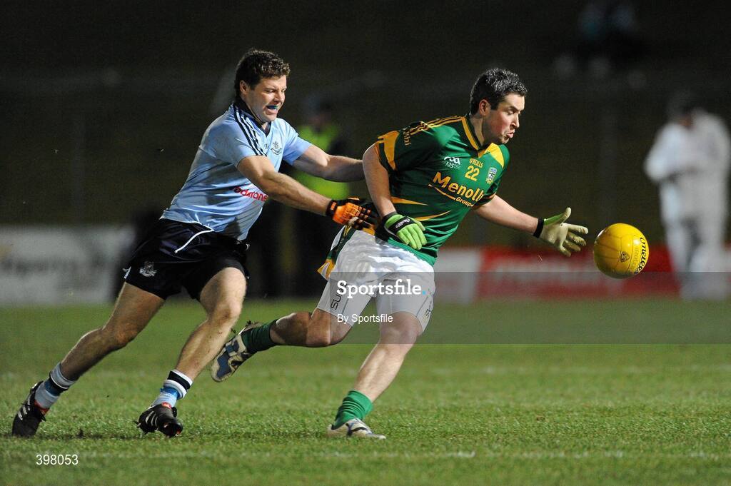 27 January 2010; Cian Ward, Meath, in action against Conor McCormac, Dublin. O'Byrne Cup Quarter-Final replay, Meath v Dublin, Pairc Tailteann, Navan, Co. Meath. Photo by Sportsfile