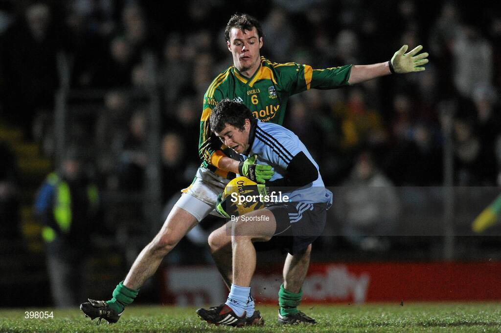 27 January 2010; Tiernan Diamond, Dublin, in action against Cormac McGuinness, Meath. O'Byrne Cup Quarter-Final replay, Meath v Dublin, Pairc Tailteann, Navan, Co. Meath. Photo by Sportsfile