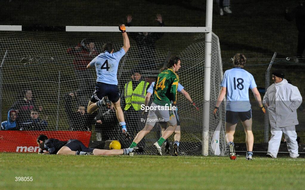 27 January 2010; Meath's Jamie Queeney,14, turns to celebrate after scoring his side's first goal. O'Byrne Cup Quarter-Final replay, Meath v Dublin, Pairc Tailteann, Navan, Co. Meath. Photo by Sportsfile