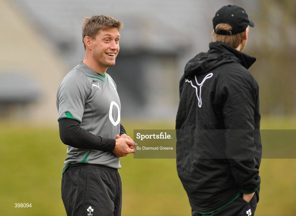 28 January 2010; Ireland's Ronan O'Gara during squad training ahead of their opening RBS Six Nations Rugby Championship game against Italy on February 6th. University of Limerick, Limerick. Picture credit: Diarmuid Greene / SPORTSFILE