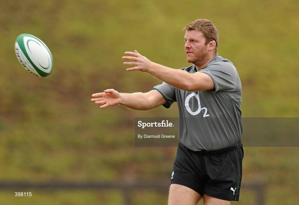 28 January 2010; Ireland's Nigel Brady in action during squad training ahead of their opening RBS Six Nations Rugby Championship game against Italy on February 6th. University of Limerick, Limerick. Picture credit: Diarmuid Greene / SPORTSFILE