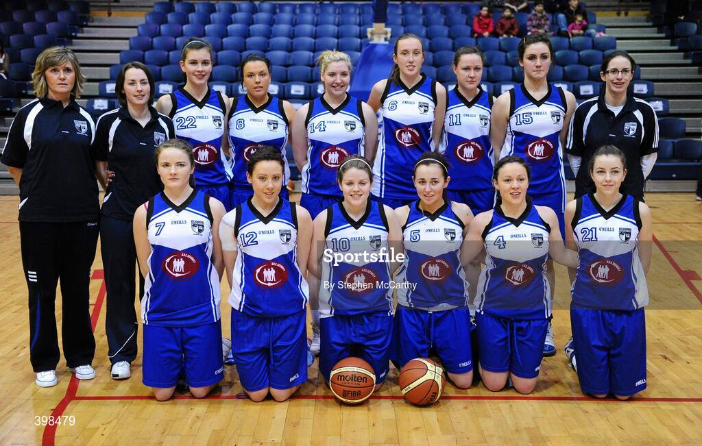 29 January 2010; The AOS Security Glanmire team. Basketball Ireland Women’s Under 18 National Cup Final, AOS Security Glanmire, Cork, v Meteors, Dublin, National Basketball Arena, Tallaght, Dublin. Picture credit: Stephen McCarthy / SPORTSFILE