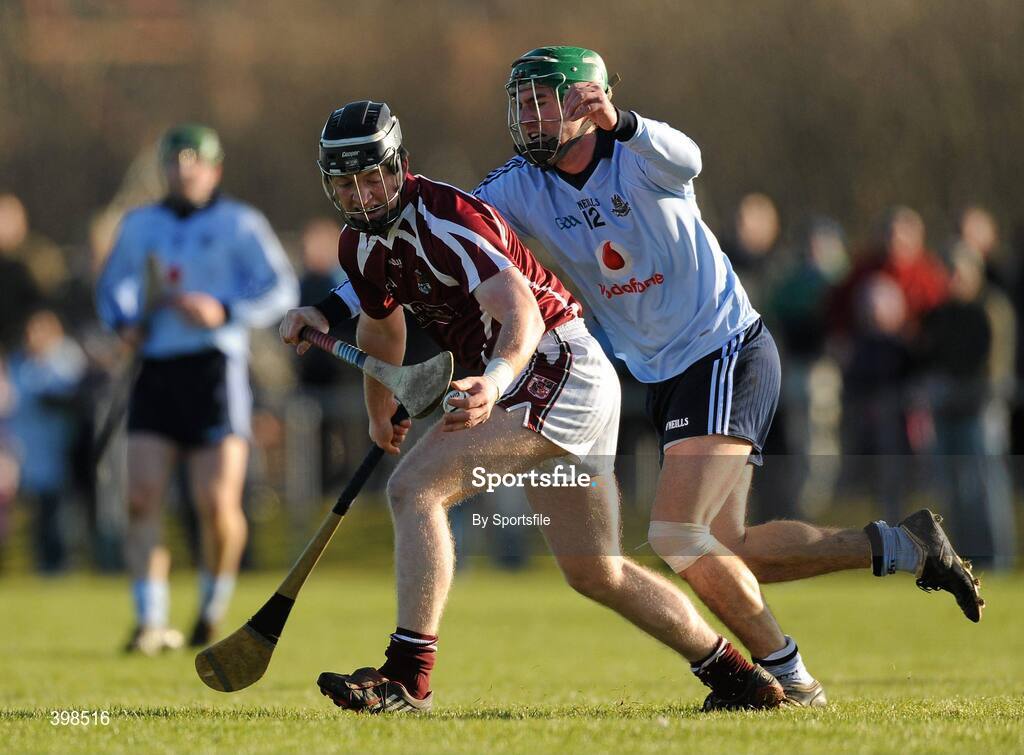 30 January 2010; Seamus Hennessy, NUIG, in action against John Kelly, Dublin. Walsh Cup, Dublin v NUIG, Naomh Mearnog, Portmarnock, Dublin. Photo by Sportsfile