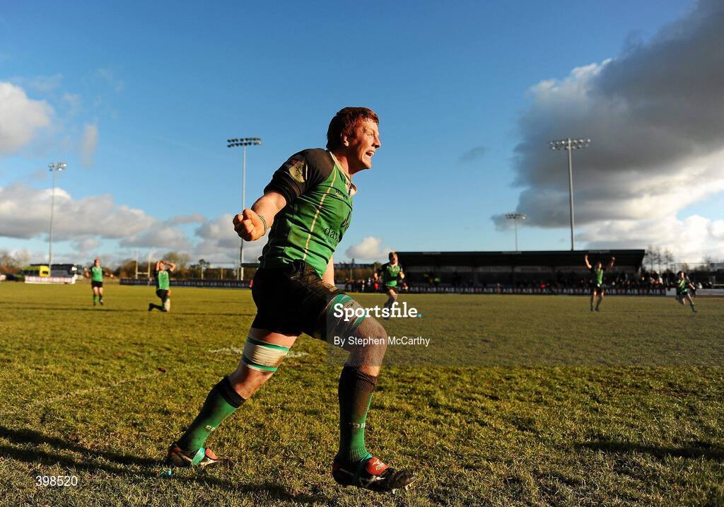 30 January 2010; Stephen Corr, City of Derry, celebrates at the final whistle. AIB Junior Cup Final, Armagh v City of Derry, Dubarry Park, Athlone, Co. Westmeath. Picture credit: Stephen McCarthy / SPORTSFILE *** Local Caption *** 8