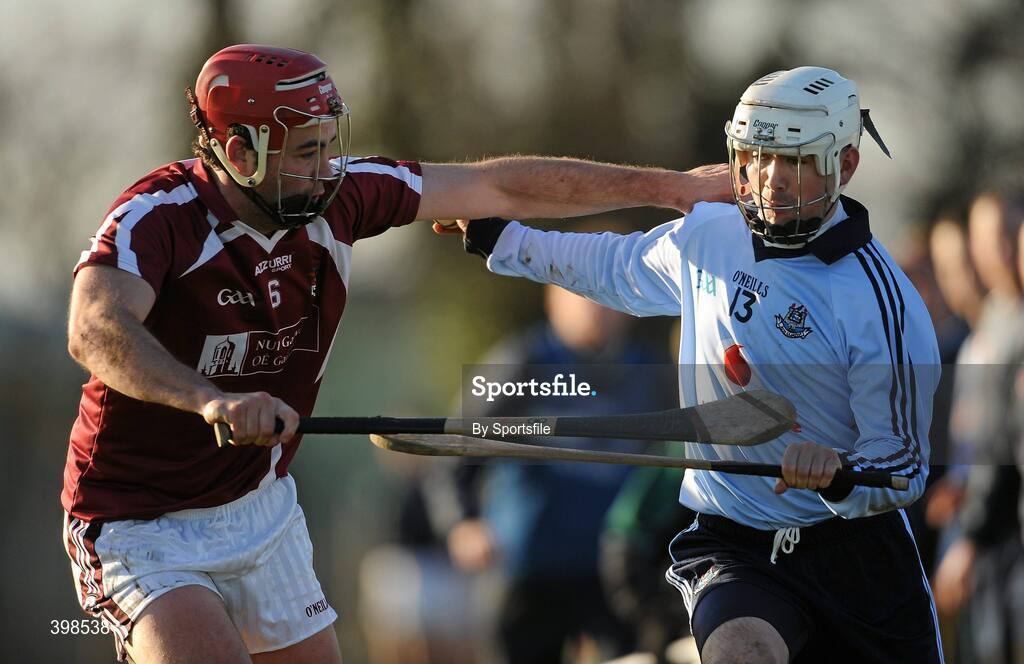 30 January 2010; Peadar Carton, Dublin, in action against John Lee, NUIG. Walsh Cup, Dublin v NUIG, Naomh Mearnog, Portmarnock, Dublin. Photo by Sportsfile