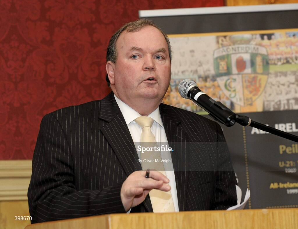 30 January 2010; Liam O’Neill, Chairman of the National Coaching and Games Development, speaking during the 6th annual O'Neills Ulster GAA Coaching & Games Development Conference 2010. The Conference targets coaches who are working with youth players from 13-18 years. The conference consolidates the coach education work that is ongoing within the County programmes and the Provincial Coach Development Programme. Ulster coaches are constantly refocusing and challenging their coaching practices and the speakers this year will again challenge the coaches to raise the bar. O'Neills Ulster GAA Coaching & Games Development Conference 2010,  Glenavon Hotel, Cookstown, Co. Tyrone. Picture credit: Oliver McVeigh / SPORTSFILE