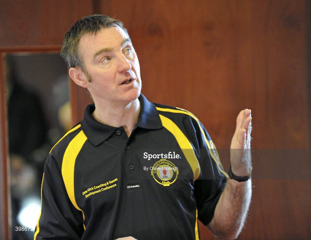 30 January 2010; Roger Keenan, Coach Development Manager with Ulster GAA, speaking during the 6th annual O'Neills Ulster GAA Coaching & Games Development Conference 2010. The Conference targets coaches who are working with youth players from 13-18 years. The conference consolidates the coach education work that is ongoing within the County programmes and the Provincial Coach Development Programme. Ulster coaches are constantly refocusing and challenging their coaching practices and the speakers this year will again challenge the coaches to raise the bar. O'Neills Ulster GAA Coaching & Games Development Conference 2010,  Glenavon Hotel, Cookstown, Co. Tyrone. Picture credit: Oliver McVeigh / SPORTSFILE