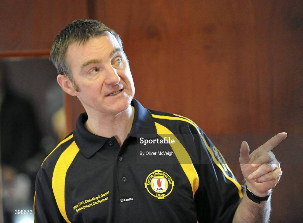 30 January 2010; Roger Keenan, Coach Development Manager with Ulster GAA, speaking during the 6th annual O'Neills Ulster GAA Coaching & Games Development Conference 2010. The Conference targets coaches who are working with youth players from 13-18 years. The conference consolidates the coach education work that is ongoing within the County programmes and the Provincial Coach Development Programme. Ulster coaches are constantly refocusing and challenging their coaching practices and the speakers this year will again challenge the coaches to raise the bar. O'Neills Ulster GAA Coaching & Games Development Conference 2010,  Glenavon Hotel, Cookstown, Co. Tyrone. Picture credit: Oliver McVeigh / SPORTSFILE