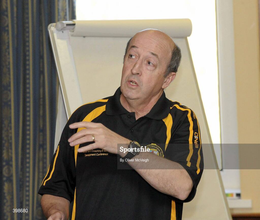 30 January 2010; Terence McWilliams Provincial Games Manager, speaking during the 6th annual O'Neills Ulster GAA Coaching & Games Development Conference 2010. The Conference targets coaches who are working with youth players from 13-18 years. The conference consolidates the coach education work that is ongoing within the County programmes and the Provincial Coach Development Programme. Ulster coaches are constantly refocusing and challenging their coaching practices and the speakers this year will again challenge the coaches to raise the bar. O'Neills Ulster GAA Coaching & Games Development Conference 2010,  Glenavon Hotel, Cookstown, Co. Tyrone. Picture credit: Oliver McVeigh / SPORTSFILE