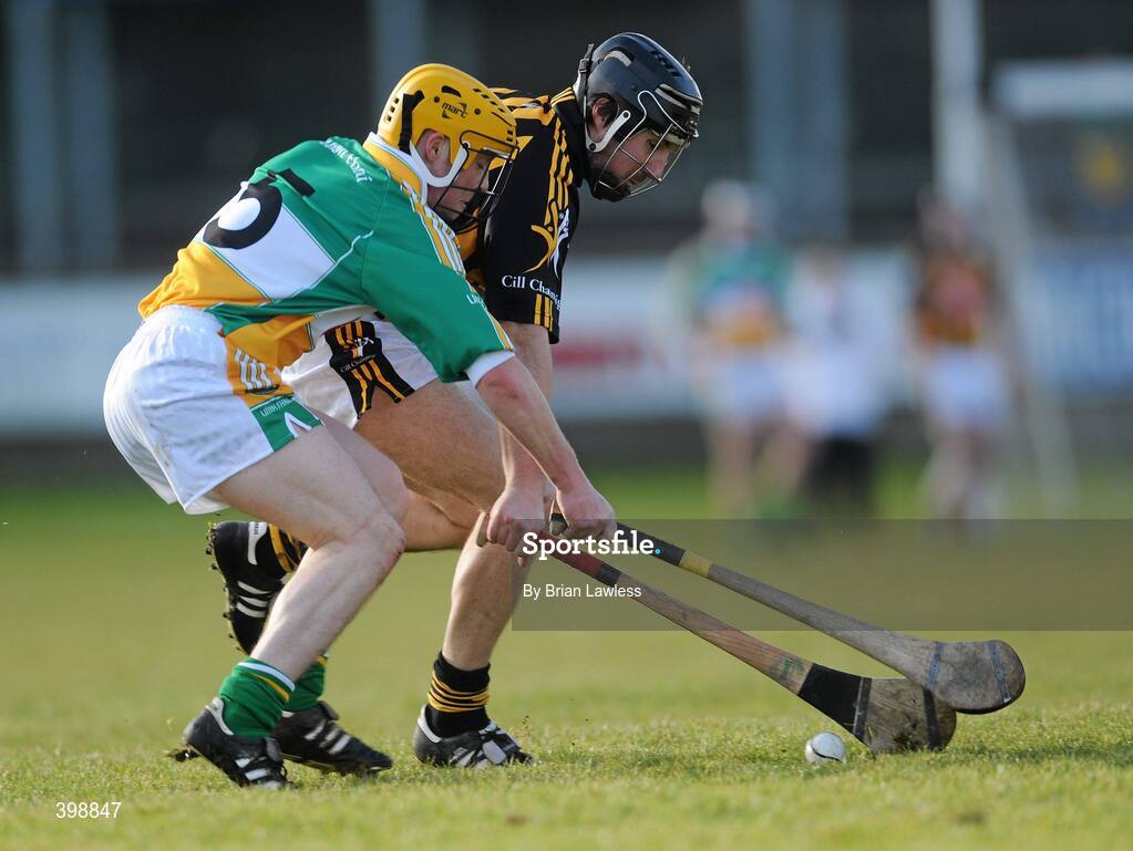 31 January 2010; David Prendergast, Kilkenny, in action against James Rigney, Offaly. Walsh Cup Quarter-Final, Offaly v Kilkenny, O'Connor Park, Tullamore, Co. Offaly. Picture credit: Brian Lawless / SPORTSFILE